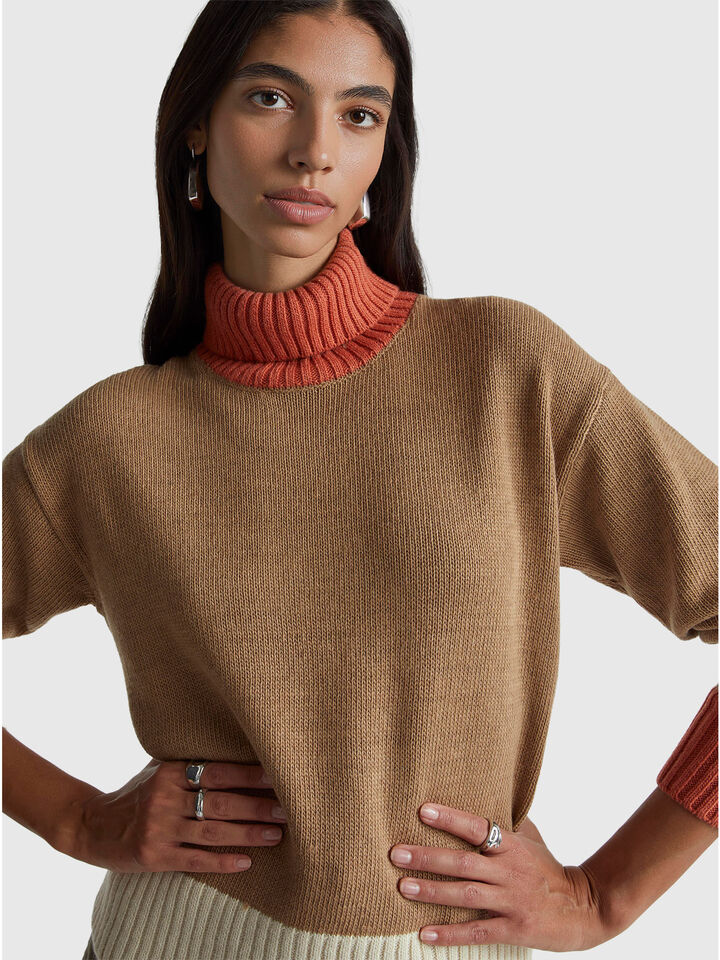 TURTLE NECK SWEATER Women image number 4